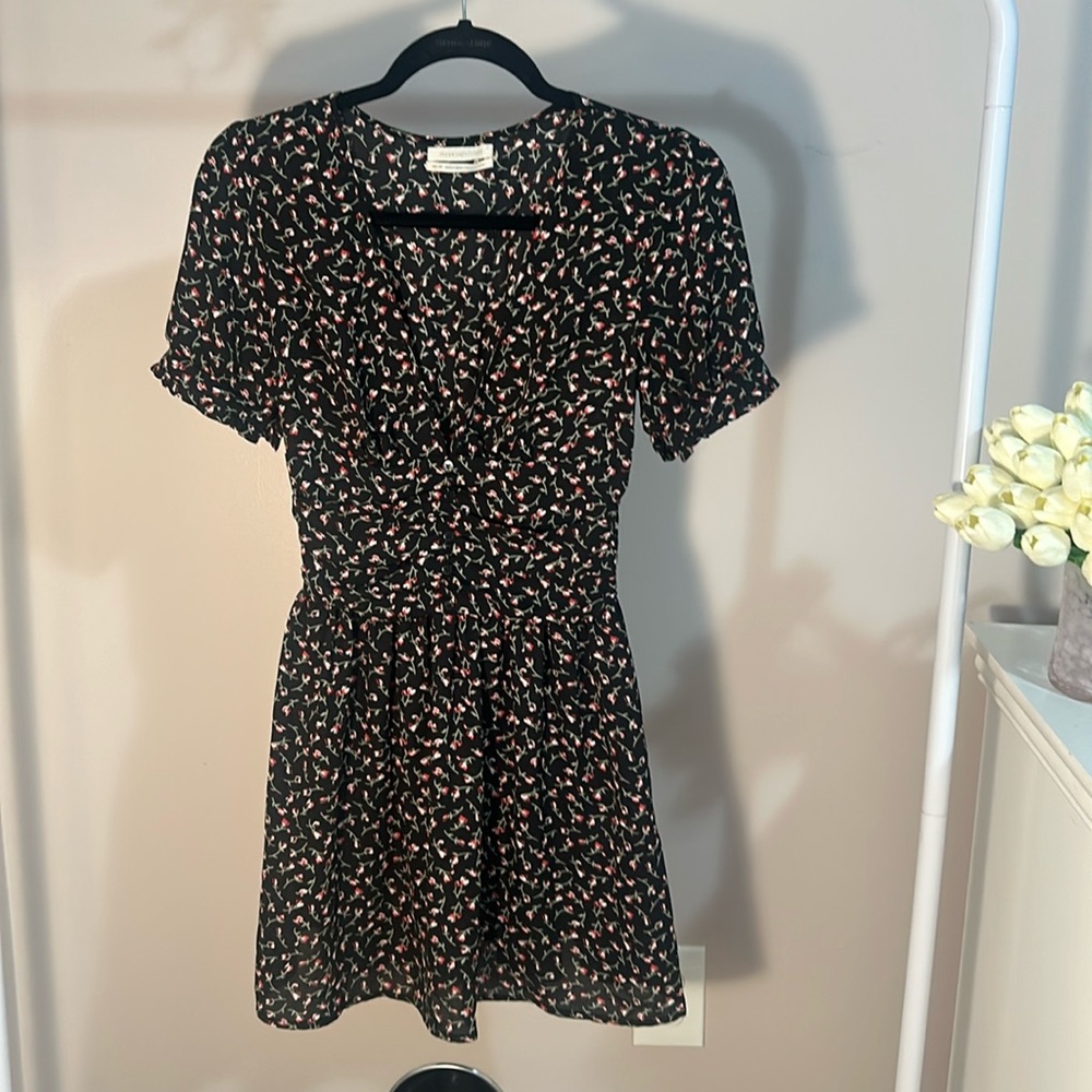 Black floral dress